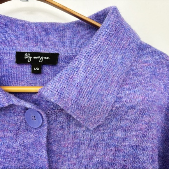 Purple Women's Cardigan Sweater - Picture 1 of 3